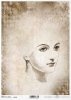 Papel decoupage en estilo vintage, boceto de una mujer*Decoupage-Papier im Vintage-Stil, Skizze-Gesicht einer Frau*Декупаж бумаги в винтажном стиле, эскиз лица женщины